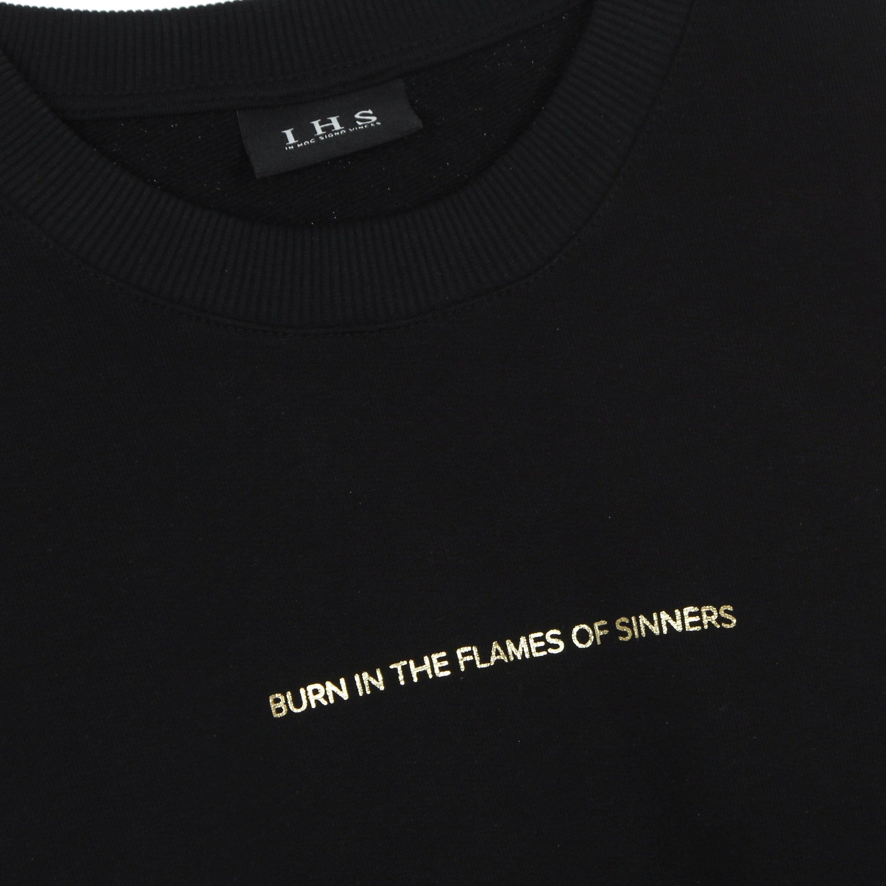 IHS Felpa Leggera Girocollo Uomo New Flames Sweatshirt Black da uomo in Felpe con cappuccio Drestige - Casamassima, commercioVirtuoso.it