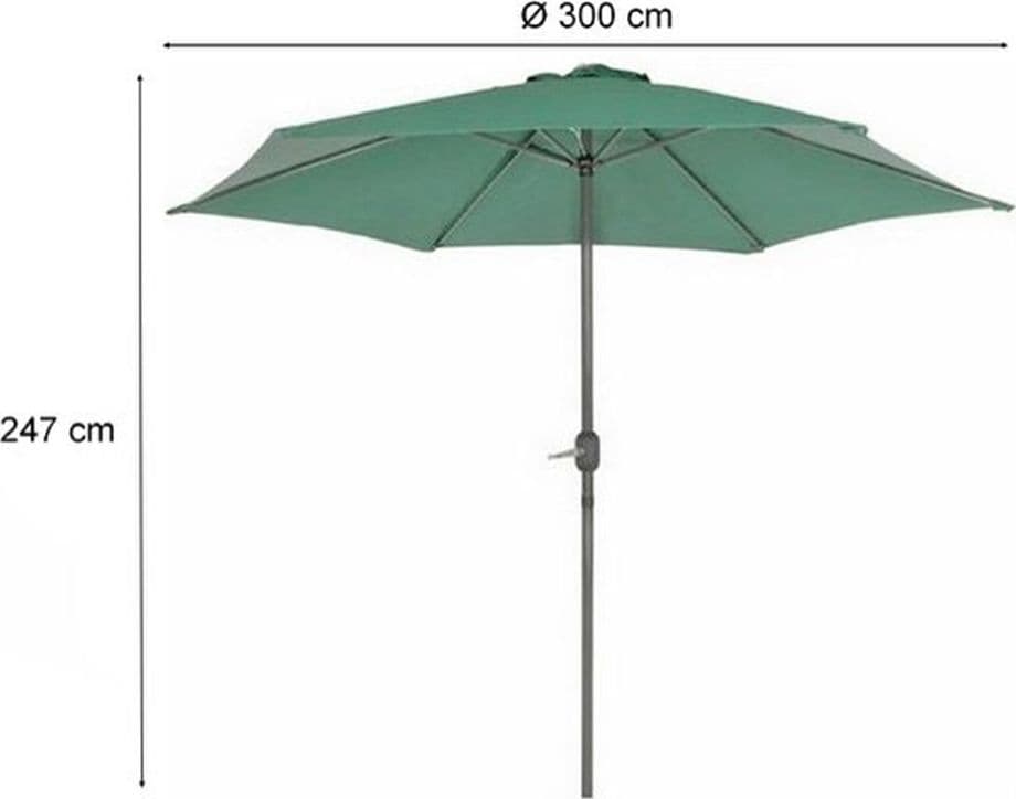 OMBRELLONE DA GIARDINO GAZEBO IN ALLUMINIO OMBRELLO PARASOLE 247XØ300CM VERDE 206420 in Ombrelloni Trade Shop italia - Napoli, commercioVirtuoso.it
