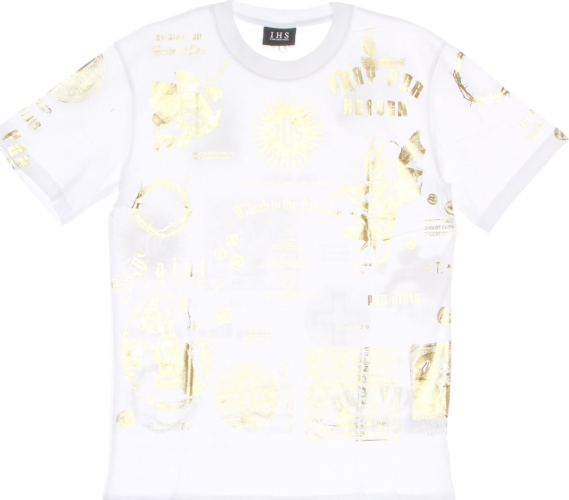 IHS Maglietta Uomo Gold Manifesto Tee White/gold