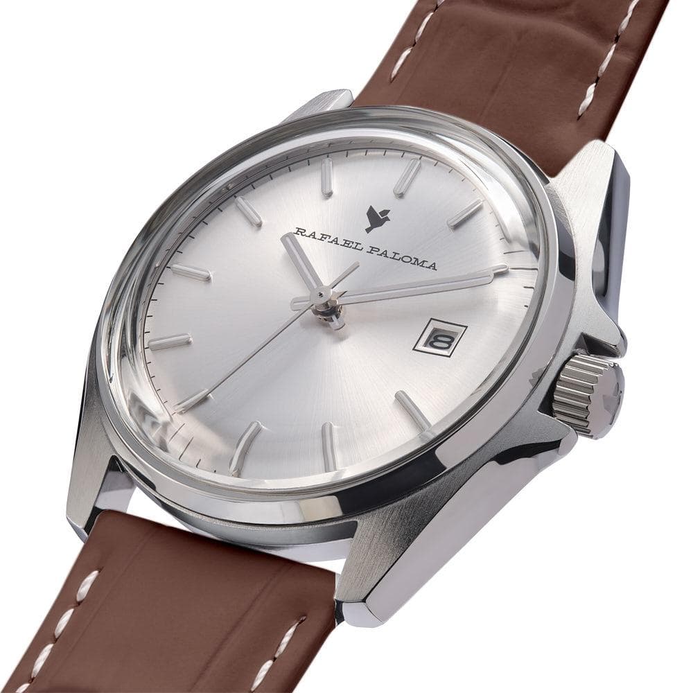RAFAEL PALOMA OROLOGIO BILBAO + CINTURINO MARRONE in Cinturini Alba Gioielli - Casoria, commercioVirtuoso.it