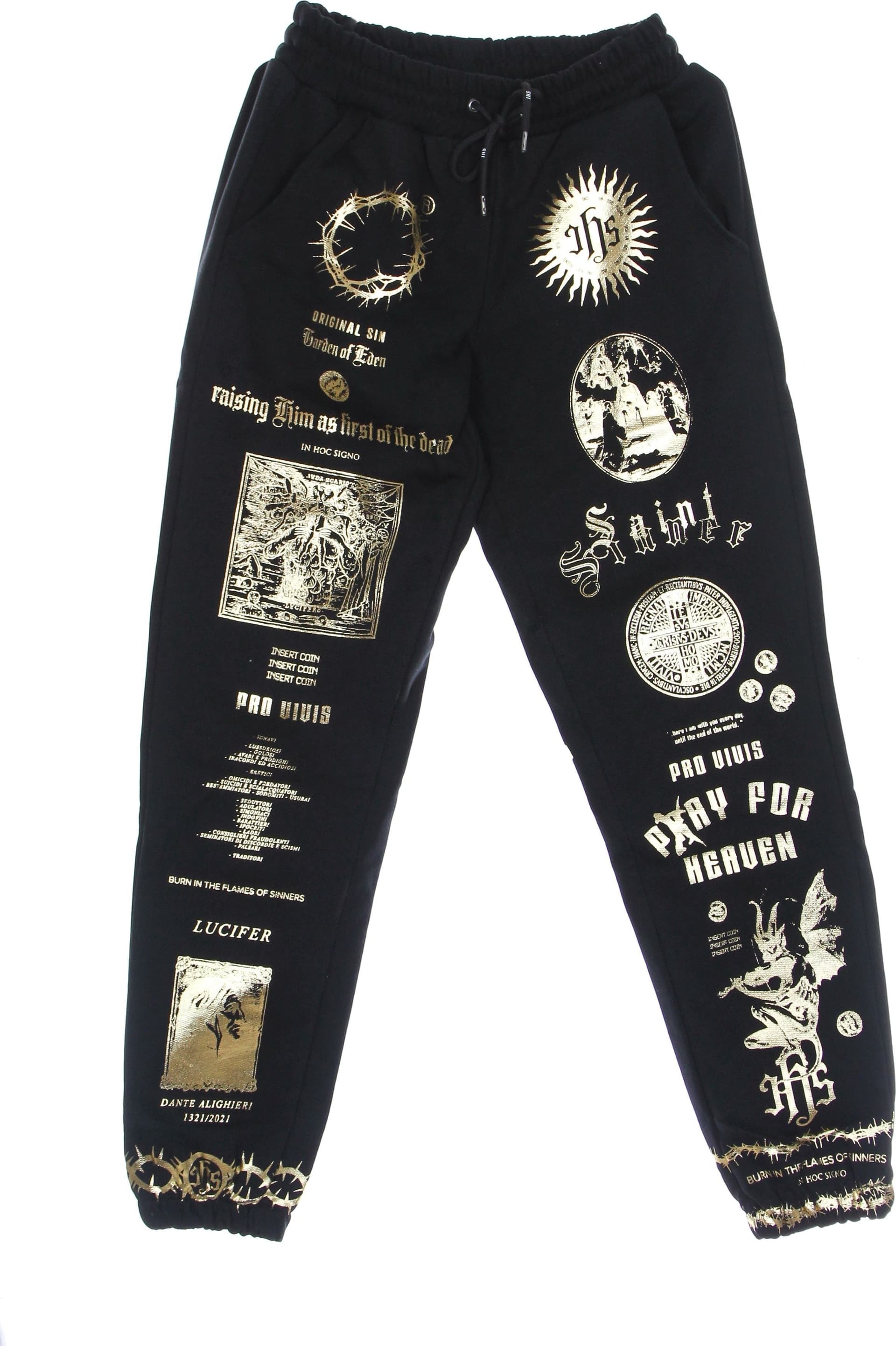 IHS Pantalone Tuta Leggero Uomo Gold Manifesto Jogger Black/gold da uomo in Pantaloni sportivi Drestige - Casamassima, commercioVirtuoso.it