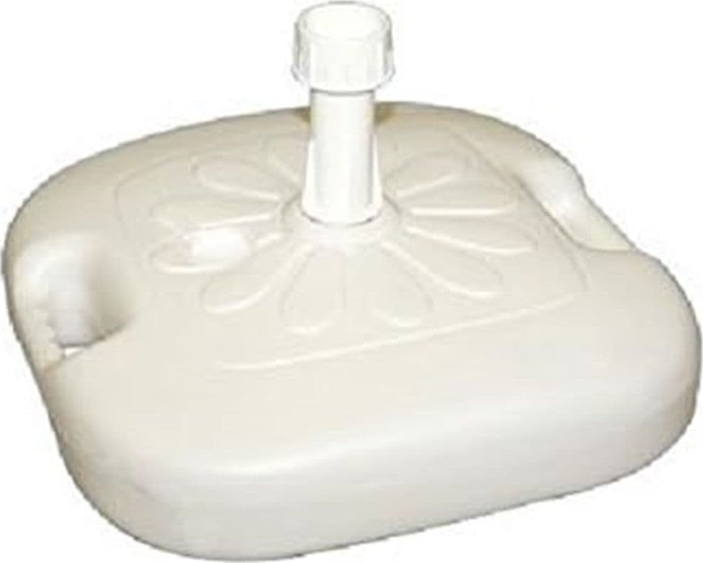 BASE PER OMBRELLONE DA GIARDINO SPIAGGIA RIEMPIBILE 14LT 44.5X44.5XH10CM BIANCO 008654 in Basi e supporti per ombrelloni Trade Shop italia - Napoli, commercioVirtuoso.it