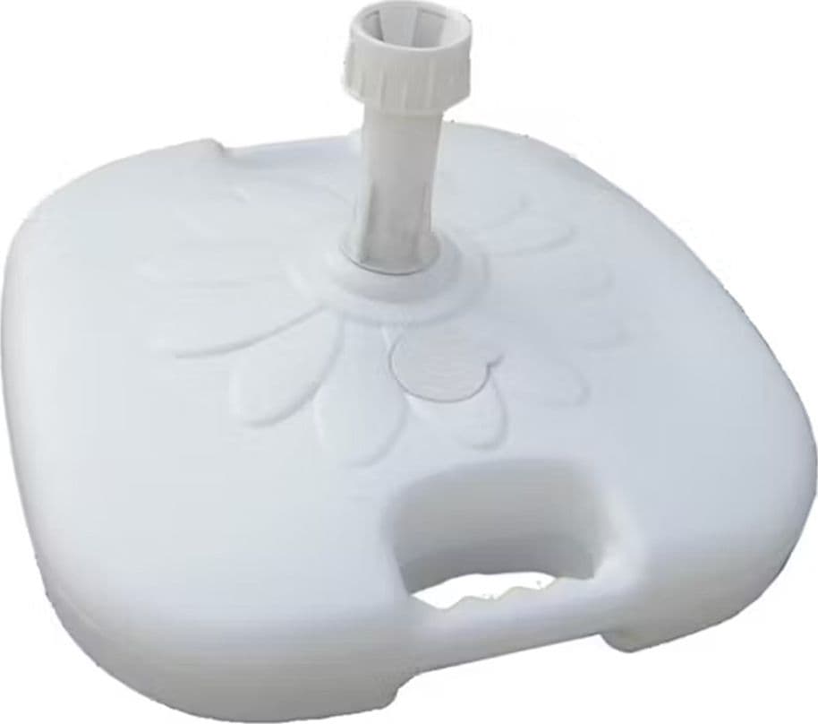 BASE PER OMBRELLONE DA GIARDINO SPIAGGIA RIEMPIBILE 14LT 44.5X44.5XH10CM BIANCO 008654 in Basi e supporti per ombrelloni Trade Shop italia - Napoli, commercioVirtuoso.it