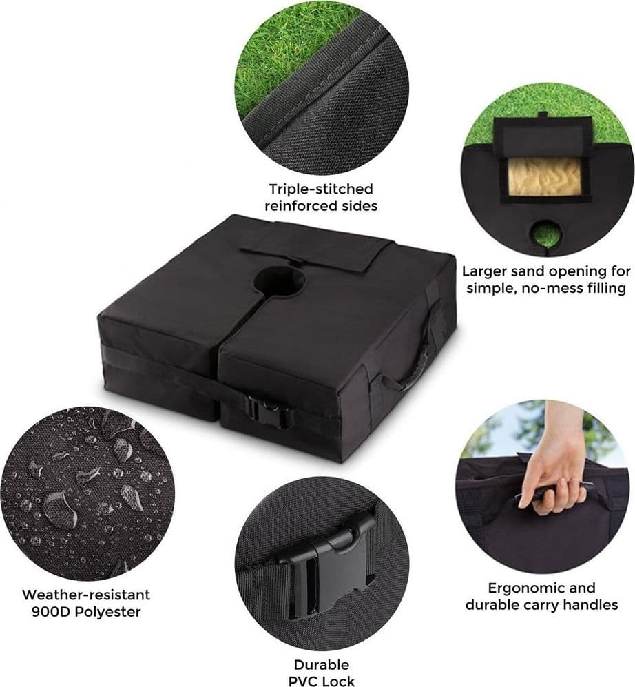 BORSA PER BASE OMBRELLONE DA GIARDINO STACCABILE QUADRATO AMPIA APERTURA MANIGLIE 020682 in Basi e supporti per ombrelloni Trade Shop italia - Napoli, commercioVirtuoso.it
