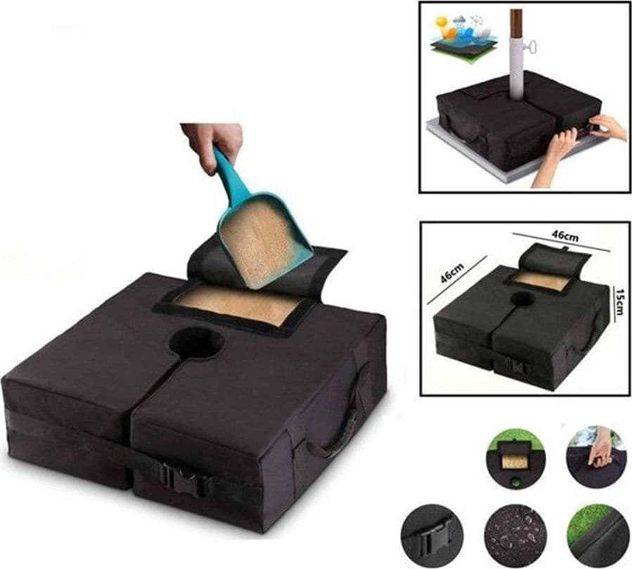 BORSA PER BASE OMBRELLONE DA GIARDINO STACCABILE QUADRATO AMPIA APERTURA MANIGLIE 020682 in Basi e supporti per ombrelloni Trade Shop italia - Napoli, commercioVirtuoso.it