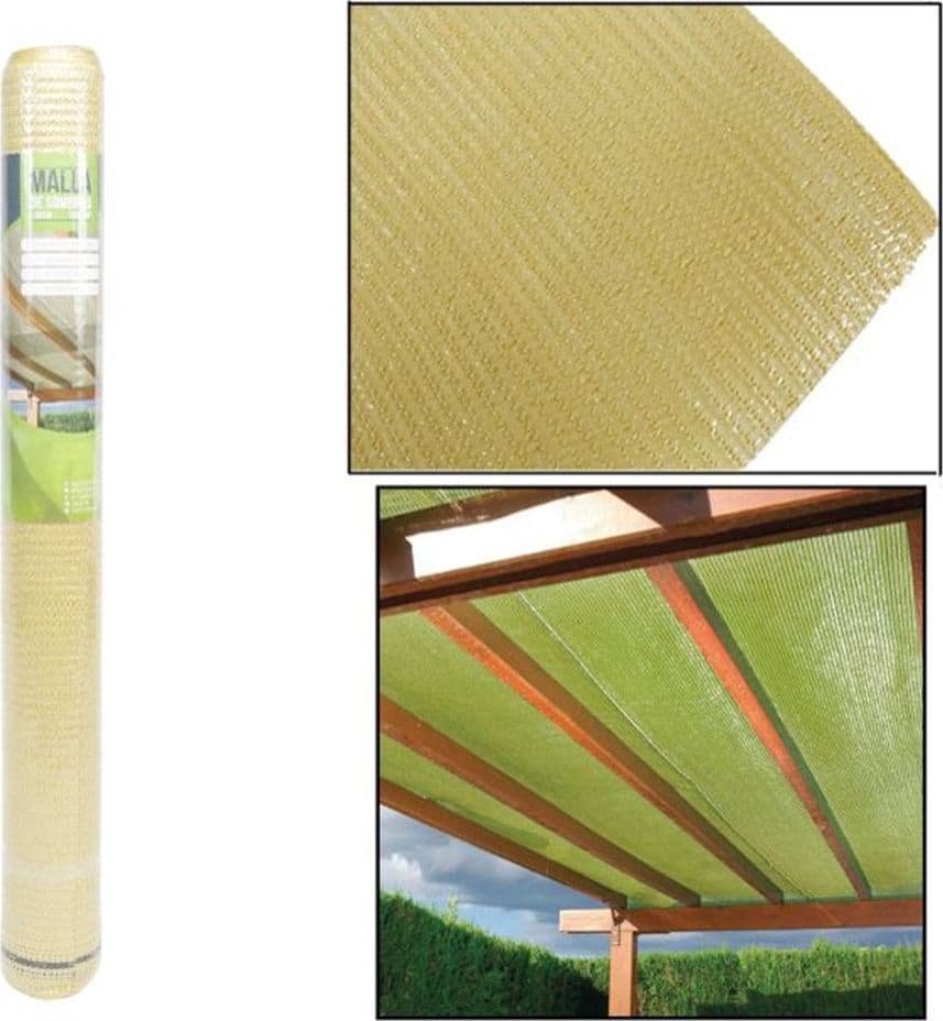 SET 3PZ ROTOLO RETE OMBREGGIANTE BEIGE FITTA 1X5MT PROTEZIONE GIARDINI TERRAZZE 017068 in Vele parasole Trade Shop italia - Napoli, commercioVirtuoso.it