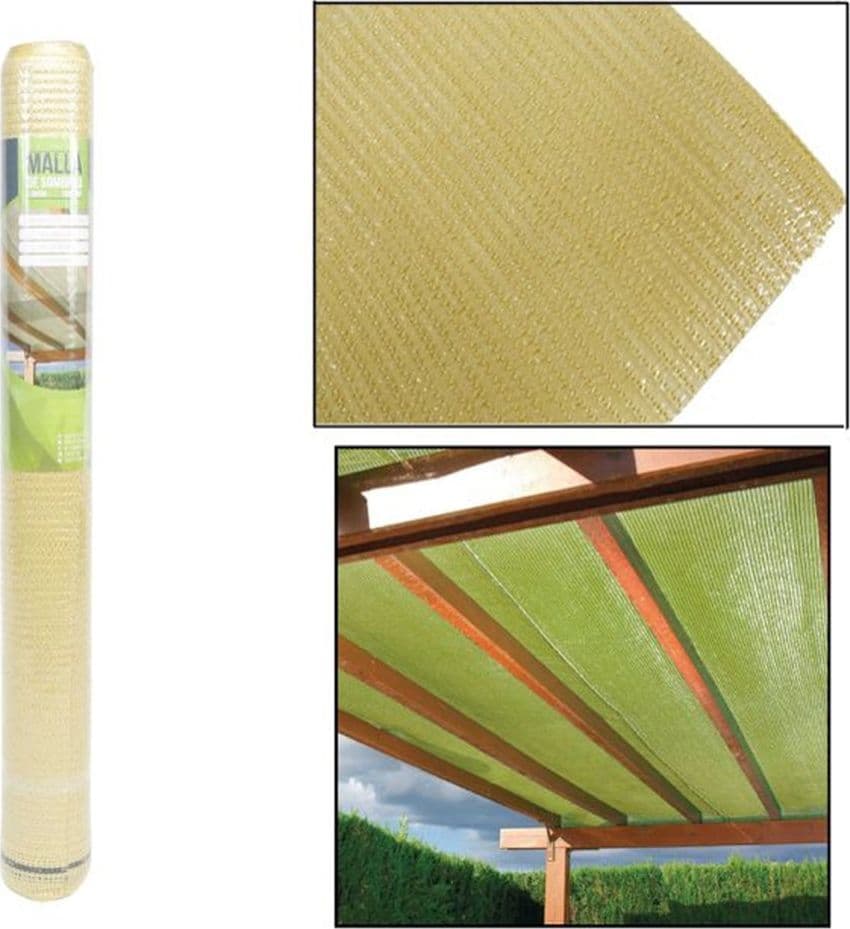 SET 3PZ ROTOLO RETE OMBREGGIANTE BEIGE FITTA 1.5X5MT PROTEZIONE GIARDINI TERRAZZE 017069 in Vele parasole Trade Shop italia - Napoli, commercioVirtuoso.it