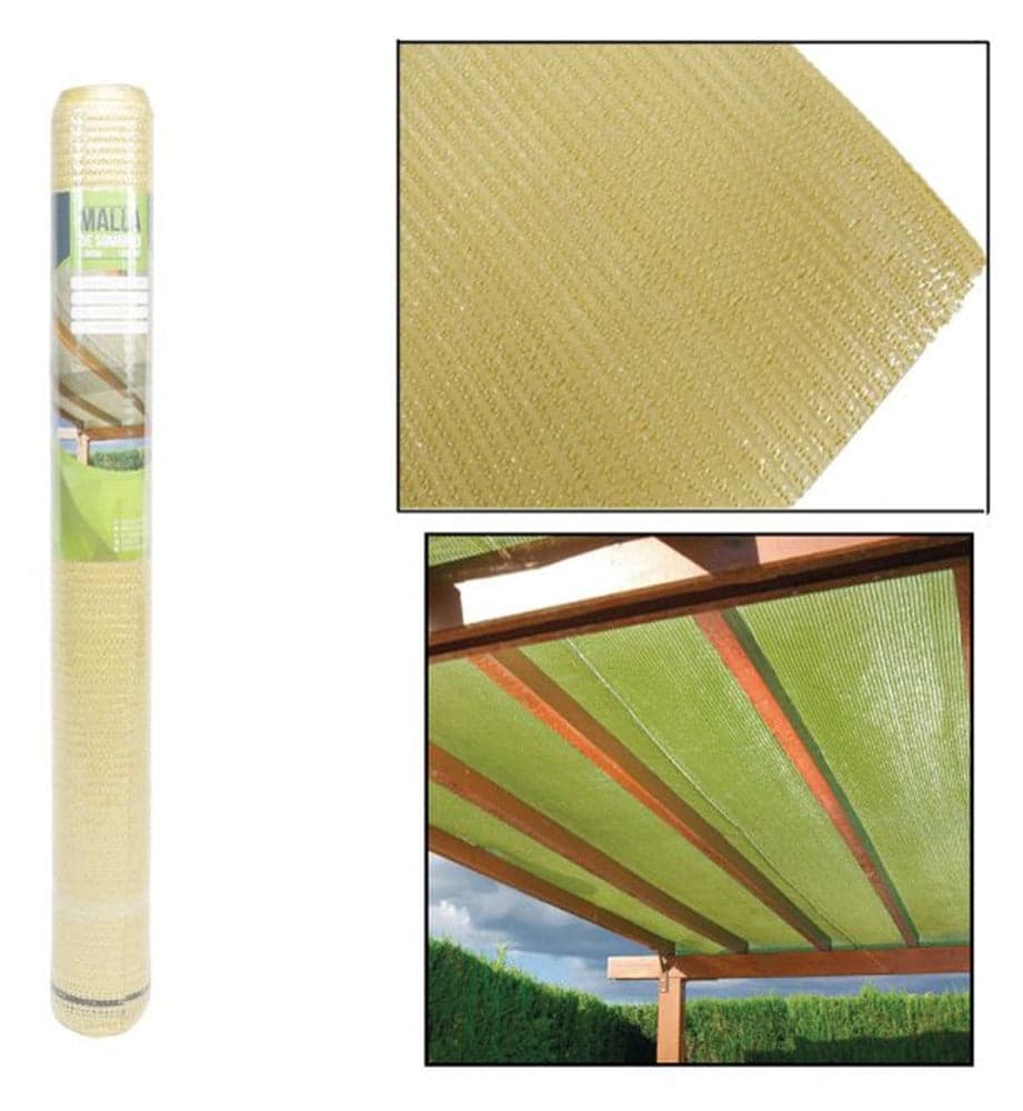 SET 2PZ ROTOLO RETE OMBREGGIANTE BEIGE FITTA 2X5MT PROTEZIONE GIARDINI TERRAZZE 017070 in Vele parasole Trade Shop italia - Napoli, commercioVirtuoso.it