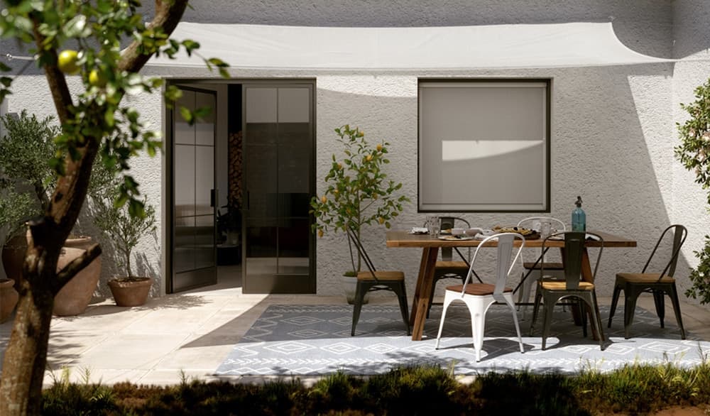 VELA TENDA RETTANGOLARE PARASOLE PROTEZIONE SOLE OMBRA GIARDINO 3X4 MT BIANCA 017036 in Vele parasole Trade Shop italia - Napoli, commercioVirtuoso.it