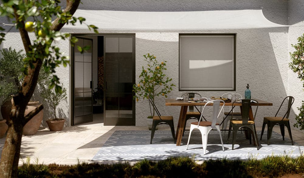 VELA TENDA RETTANGOLARE PARASOLE PROTEZIONE SOLE OMBRA GIARDINO 3X4 MT BIANCA 017036 in Vele parasole Trade Shop italia - Napoli, commercioVirtuoso.it