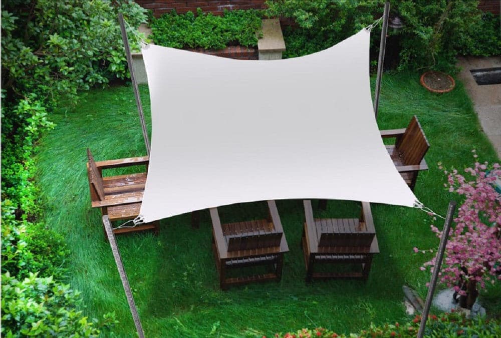VELA TENDA QUADRATA PARASOLE PROTEZIONE SOLE OMBREGGIATURA GIARDINO 3X3MT BIANCA 017035 in Vele parasole Trade Shop italia - Napoli, commercioVirtuoso.it