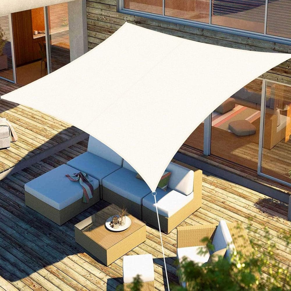 VELA TENDA QUADRATA PARASOLE PROTEZIONE SOLE OMBREGGIATURA GIARDINO 3X3MT BIANCA 017035 in Vele parasole Trade Shop italia - Napoli, commercioVirtuoso.it