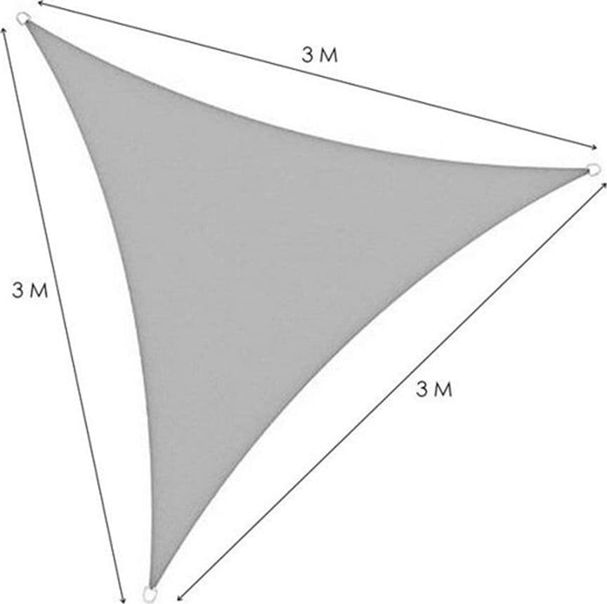 VELA TENDA TRIANGOLARE PARASOLE PROTEZIONE SOLE OMBREGGIATURA GIARDINO 3X3X3MT GRIGIO 222568 in Vele parasole Trade Shop italia - Napoli, commercioVirtuoso.it