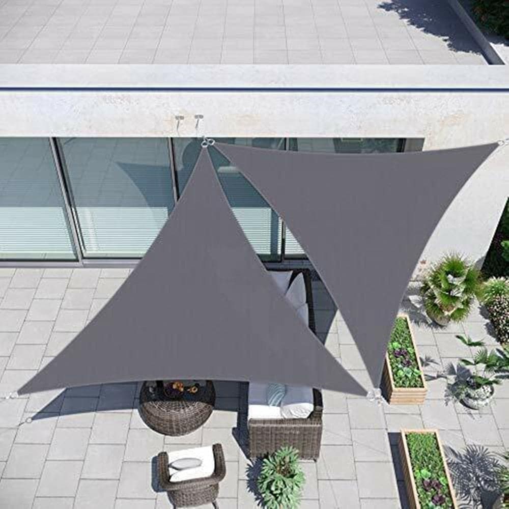 VELA TENDA TRIANGOLARE PARASOLE PROTEZIONE SOLE OMBRA GIARDINO 3.6X3.6X3.6MT GRIGIO 222569 in Vele parasole Trade Shop italia - Napoli, commercioVirtuoso.it