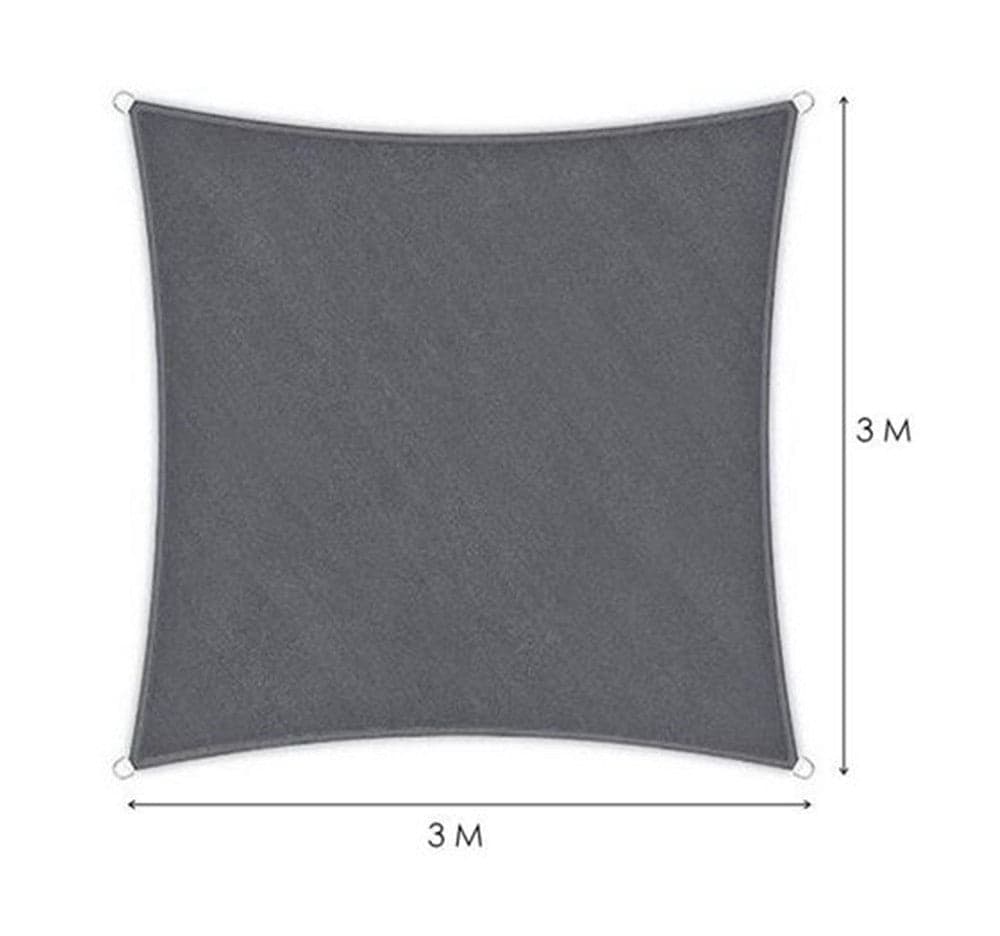 VELA TENDA QUADRATA PARASOLE PROTEZIONE SOLE OMBREGGIATURA GIARDINO 3X3MT GRIGIO 222584 in Vele parasole Trade Shop italia - Napoli, commercioVirtuoso.it