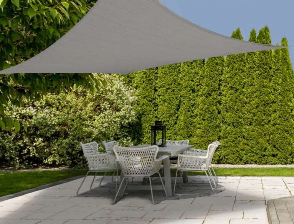 VELA TENDA QUADRATA PARASOLE PROTEZIONE SOLE OMBREGGIATURA GIARDINO 3X3MT GRIGIO 222584 in Vele parasole Trade Shop italia - Napoli, commercioVirtuoso.it