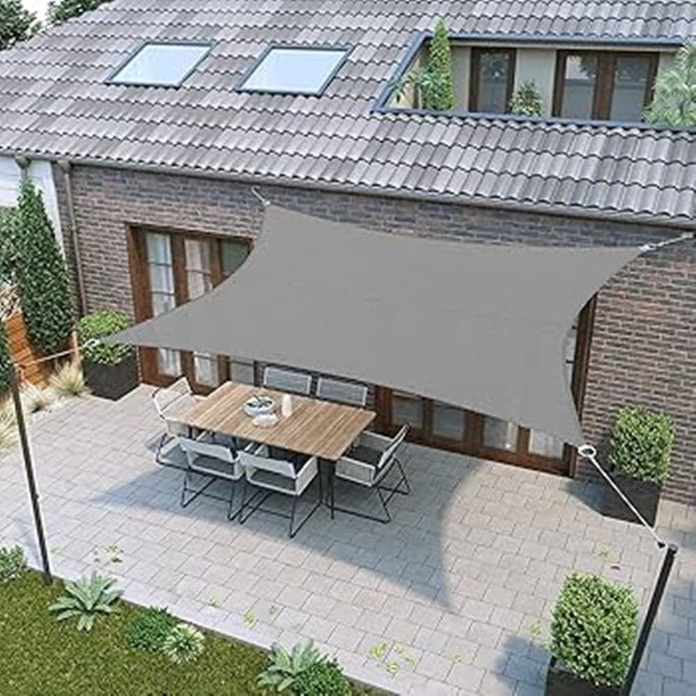 VELA TENDA QUADRATA PARASOLE PROTEZIONE SOLE OMBREGGIATURA GIARDINO 3X3MT GRIGIO 222584 in Vele parasole Trade Shop italia - Napoli, commercioVirtuoso.it