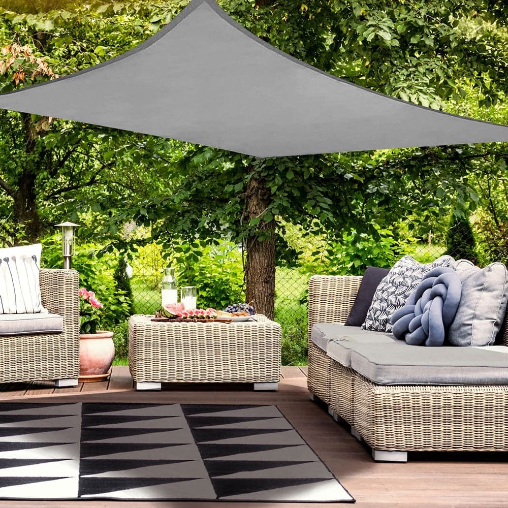 VELA TENDA QUADRATA PARASOLE PROTEZIONE SOLE OMBREGGIATURA GIARDINO 3X3MT GRIGIO 222584 in Vele parasole Trade Shop italia - Napoli, commercioVirtuoso.it