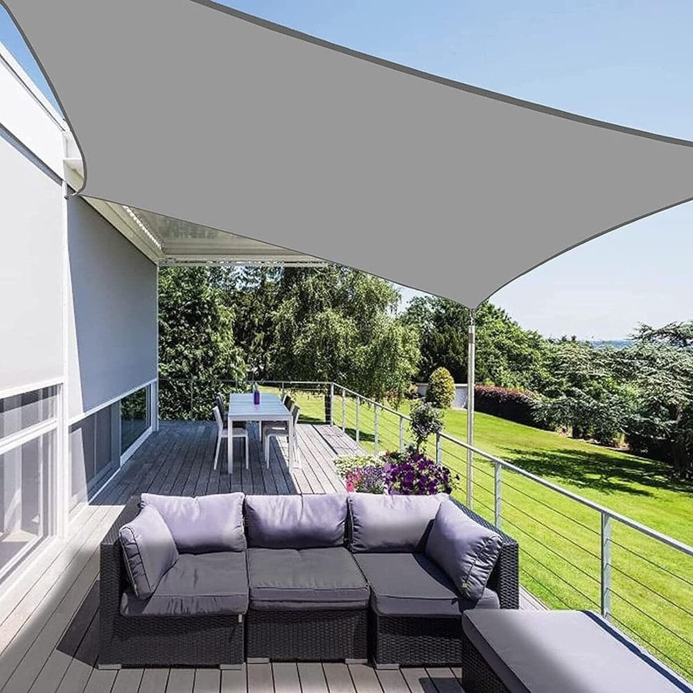 VELA TENDA QUADRATA PARASOLE PROTEZIONE SOLE OMBREGGIATURA GIARDINO 3X3MT GRIGIO 222584 in Vele parasole Trade Shop italia - Napoli, commercioVirtuoso.it
