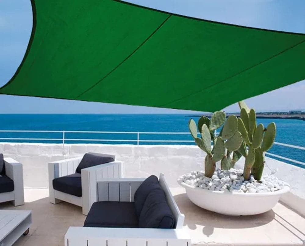 VELA TENDA RETTANGOLARE PARASOLE PROTEZIONE SOLE OMBRA GIARDINO 2X3 MT VERDE 017031 in Vele parasole Trade Shop italia - Napoli, commercioVirtuoso.it