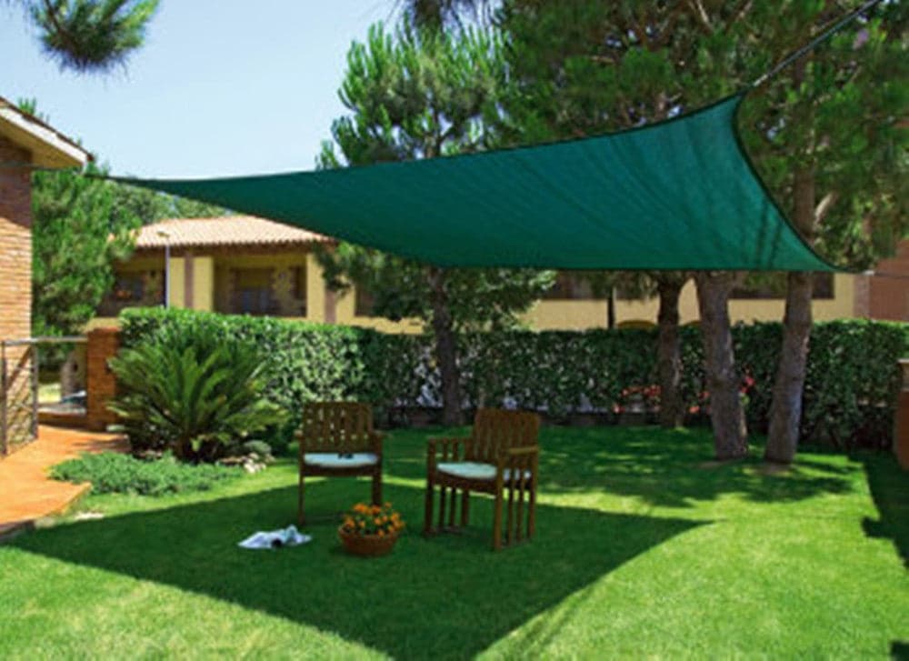 VELA TENDA RETTANGOLARE PARASOLE PROTEZIONE SOLE OMBRA GIARDINO 2X3 MT VERDE 017031 in Vele parasole Trade Shop italia - Napoli, commercioVirtuoso.it