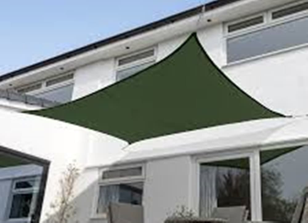 VELA TENDA RETTANGOLARE PARASOLE PROTEZIONE SOLE OMBRA GIARDINO 3X4 MT VERDE 017033 in Vele parasole Trade Shop italia - Napoli, commercioVirtuoso.it