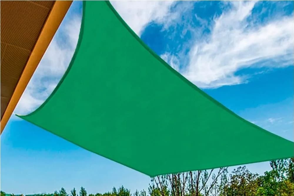 VELA TENDA RETTANGOLARE PARASOLE PROTEZIONE SOLE OMBRA GIARDINO 3X4 MT VERDE 017033 in Vele parasole Trade Shop italia - Napoli, commercioVirtuoso.it