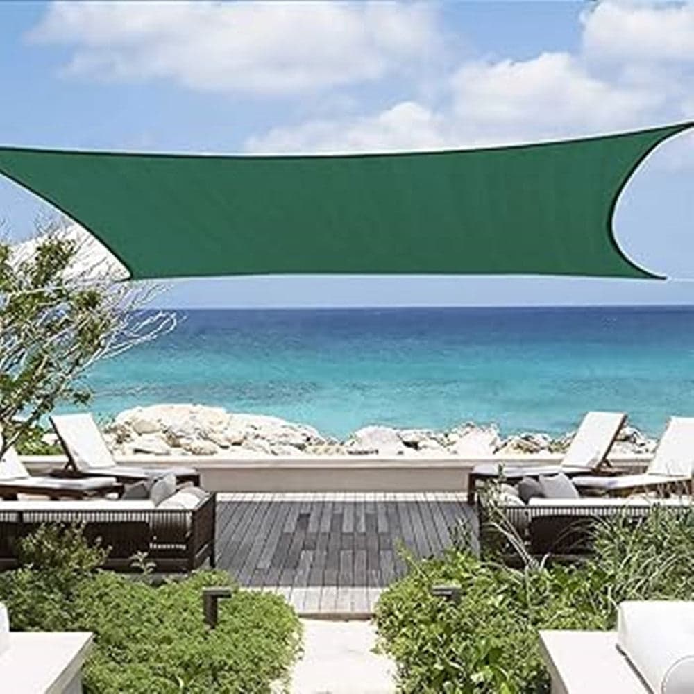 VELA TENDA QUADRATA PARASOLE PROTEZIONE SOLE OMBREGGIATURA GIARDINO 3X3MT VERDE 017032 in Vele parasole Trade Shop italia - Napoli, commercioVirtuoso.it