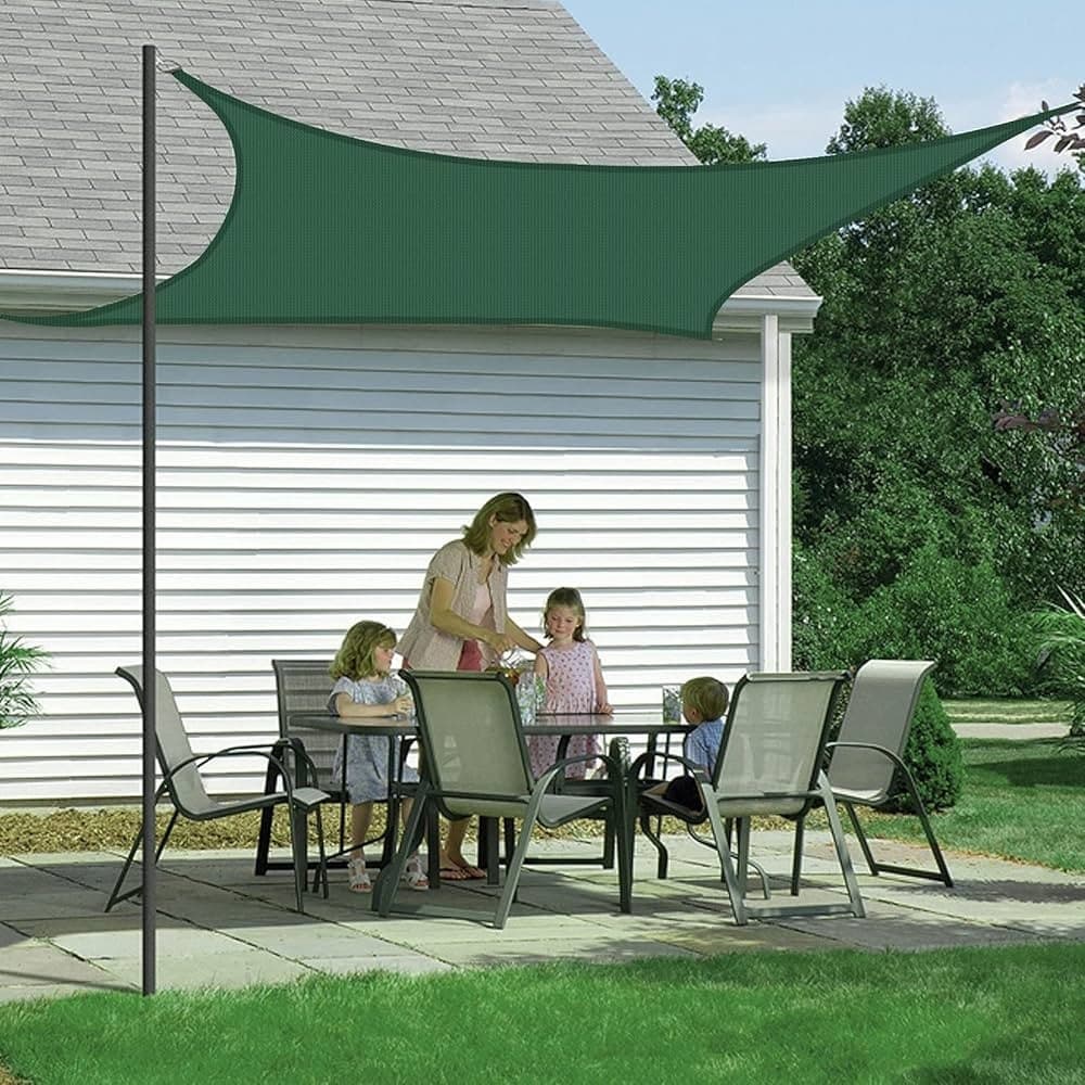 VELA TENDA QUADRATA PARASOLE PROTEZIONE SOLE OMBREGGIATURA GIARDINO 3X3MT VERDE 017032 in Vele parasole Trade Shop italia - Napoli, commercioVirtuoso.it