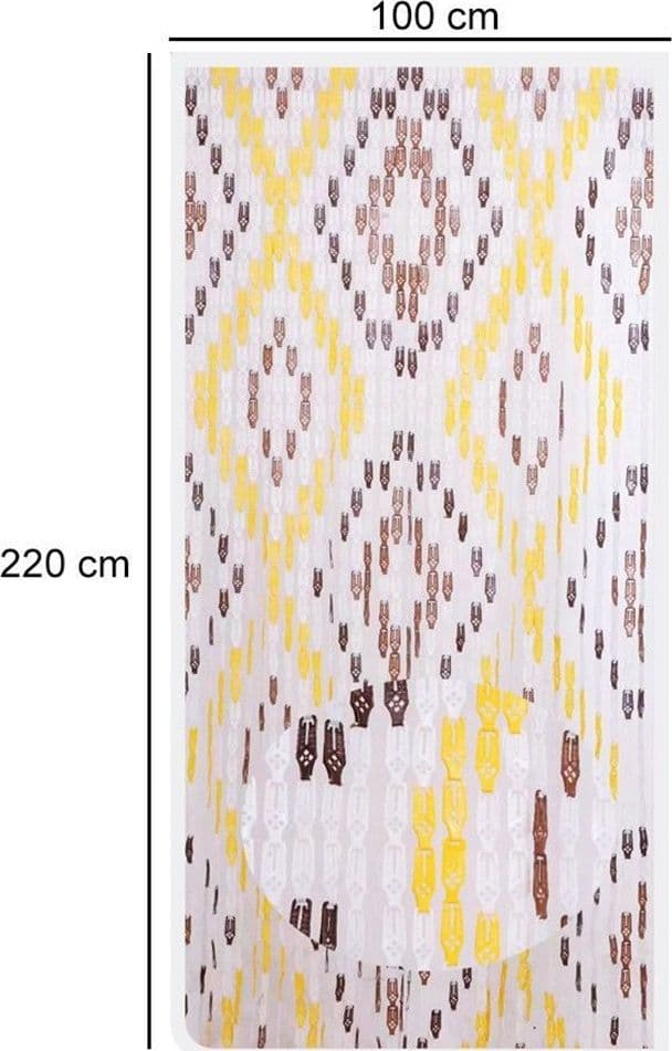 TENDA MOSCHIERA CON PIASTRINE IN PVC DECORO ROMBO MARRONE 100X220CM TPL13 017347 in Mosche Trade Shop italia - Napoli, commercioVirtuoso.it