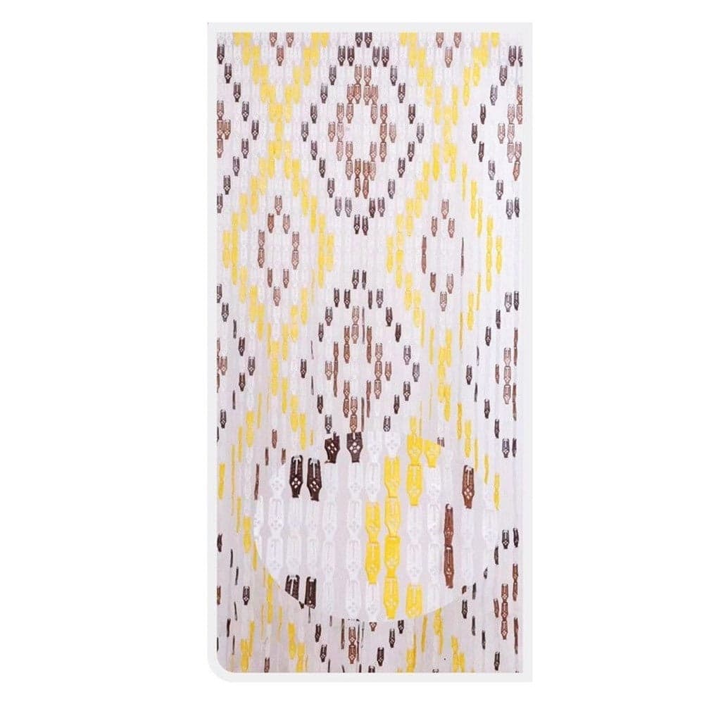 Tenda Moschiera Con Piastrine In Pvc Decoro Rombo Marrone 120x230cm Tpl16 017348