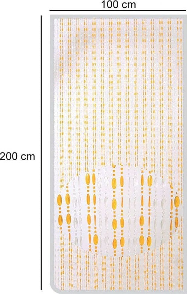 TENDA MOSCHIERA CON PERLINE BICOLORE TRASPARENTE-ARANCIO IN PVC 100X220CM TPL66 017342 in Tende verticali Trade Shop italia - Napoli, commercioVirtuoso.it