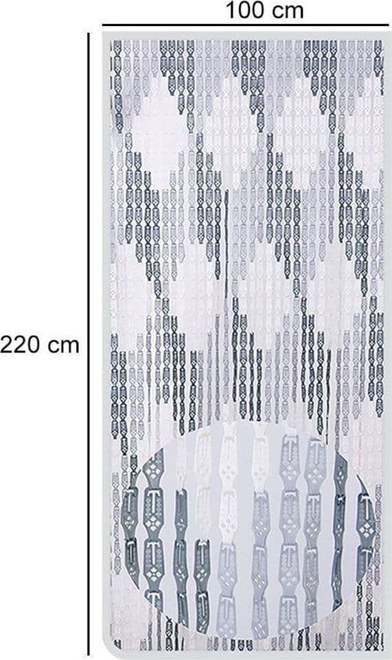 TENDA MOSCHIERA CON PIASTRINE BICOLORE BIANCO-GRIGIA IN PVC 100X220 CM TPL70 017390 in Tende a pannello Trade Shop italia - Napoli, commercioVirtuoso.it