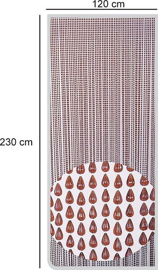 TENDA MOSCHIERA ANTIMOSCHE CON PERLINE GRANDI MARRONE IN PVC 120X230CM TPL74 017400 in Tende a pannello Trade Shop italia - Napoli, commercioVirtuoso.it