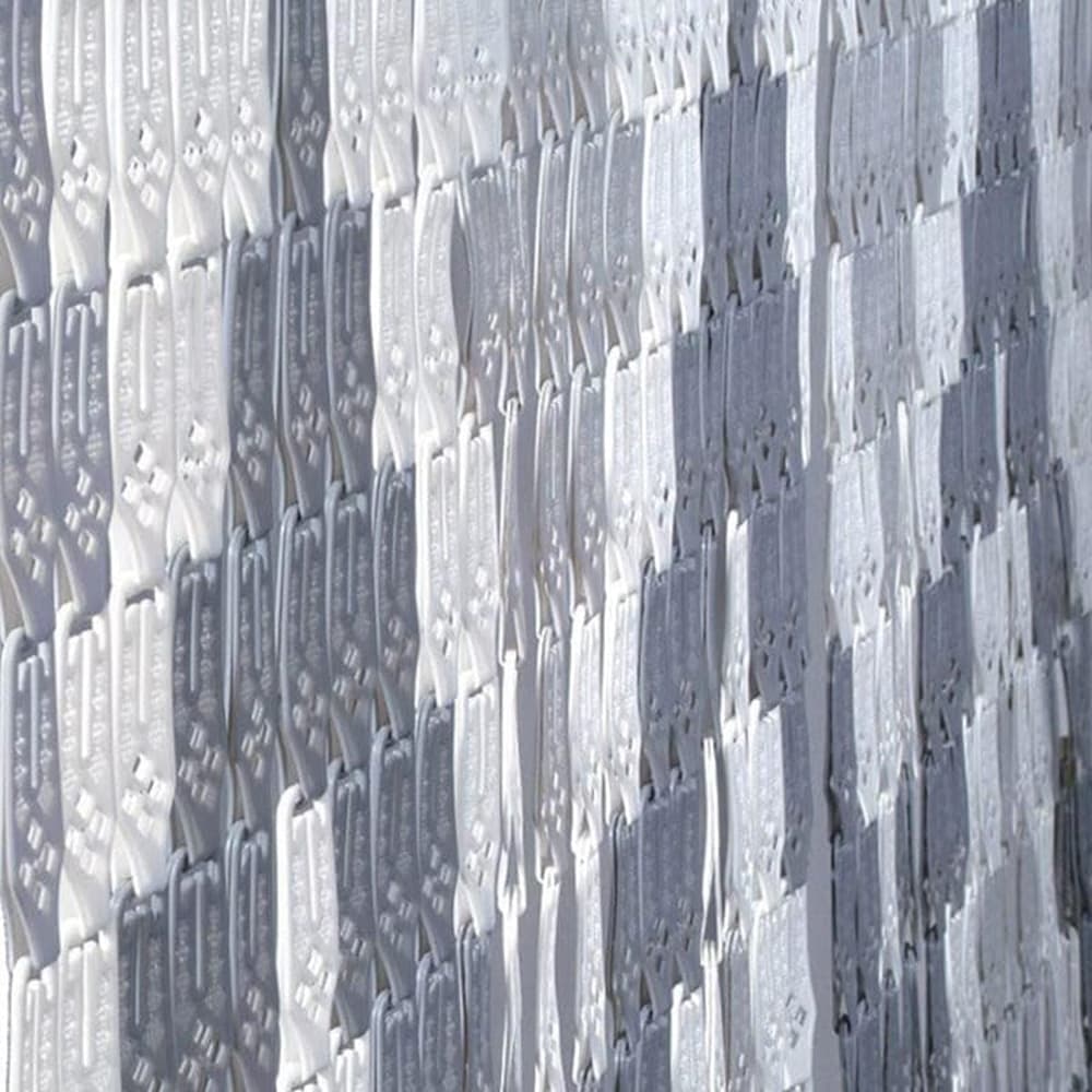 TENDA MOSCHIERA CON PIASTRINE BICOLORE BIANCO-GRIGIA IN PVC 140X230 CM TPL72 017391 in Tende a pannello Trade Shop italia - Napoli, commercioVirtuoso.it