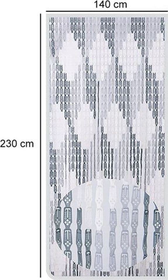 TENDA MOSCHIERA CON PIASTRINE BICOLORE BIANCO-GRIGIA IN PVC 140X230 CM TPL72 017391 in Tende a pannello Trade Shop italia - Napoli, commercioVirtuoso.it