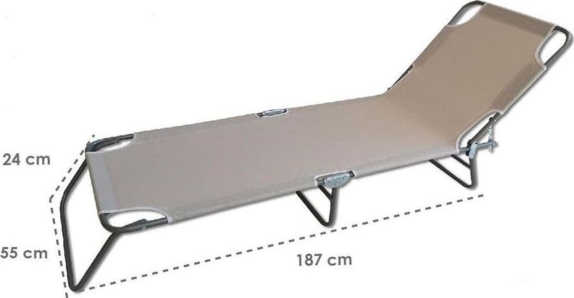 LETTINO PRENDISOLE PIEGHEVOLE SENZA PARASOLE CON SCHIENALE REGOLABILE BRANDINA BEIGE 281024 in Lettini Trade Shop italia - Napoli, commercioVirtuoso.it