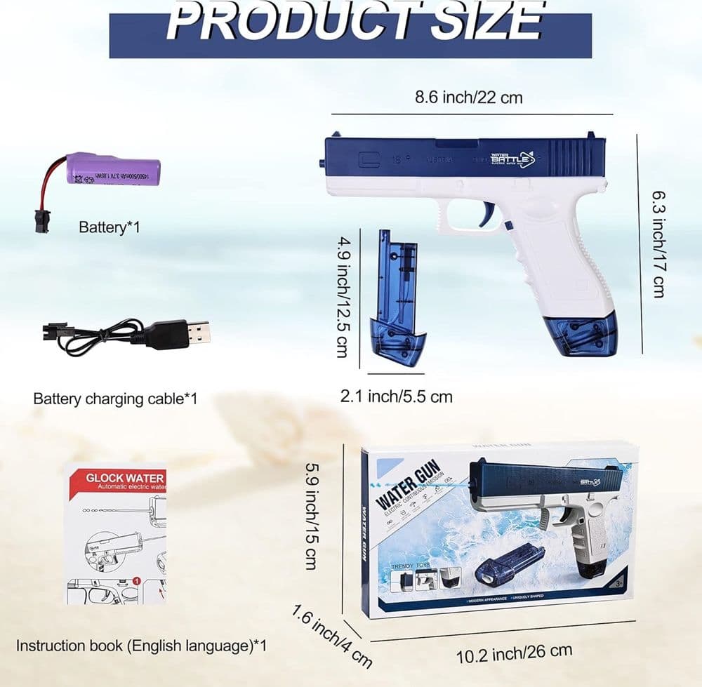 PISTOLA AD ACQUA ELETTRICA GIOCATTOLO PER BAMBINI POTENTE PER FESTE SPIAGGIA ESTIVA in Pistole d'acqua Trade Shop italia - Napoli, commercioVirtuoso.it