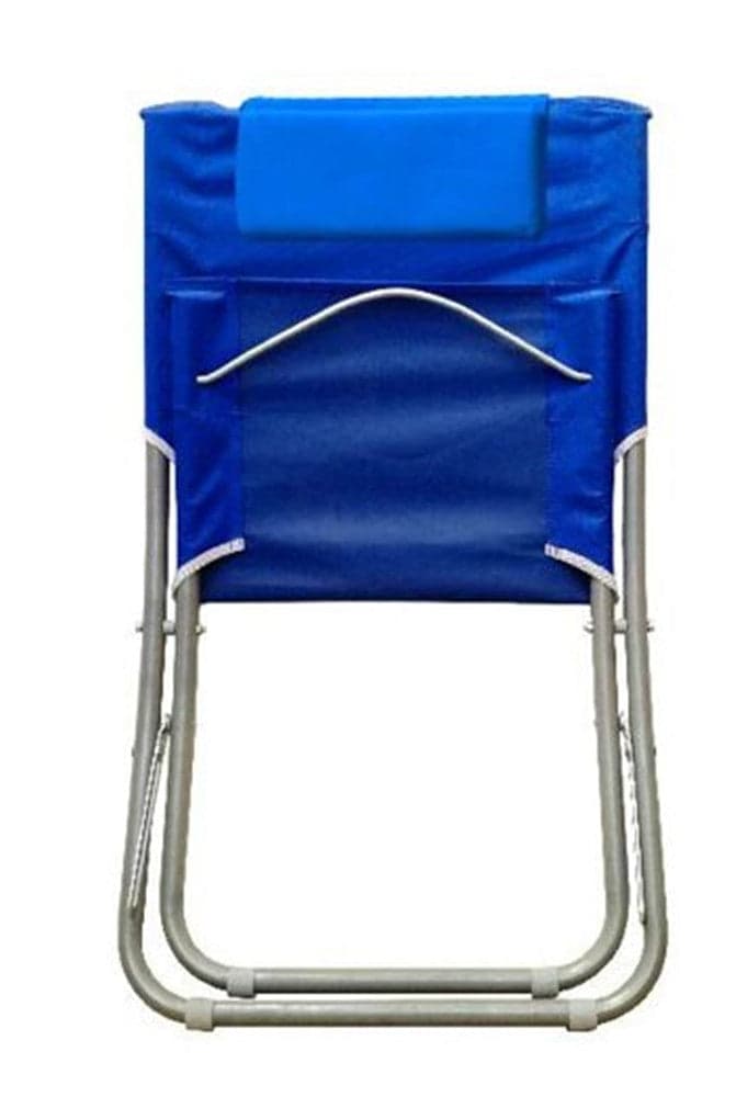 SPIAGGINA CON CUSCINO PER TESTIERA BLU 57 X 47 X 95 CM PIEGHEVOLE PORTATILE 281015 in Lettini Trade Shop italia - Napoli, commercioVirtuoso.it