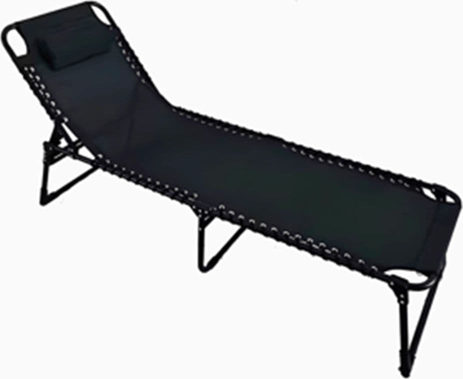 LETTINO PRENDISOLE SDRAIO SENZA PARASOLE IN TEXTILENE NERO RECLINABILE GIARDINO 483010 in Lettini Trade Shop italia - Napoli, commercioVirtuoso.it