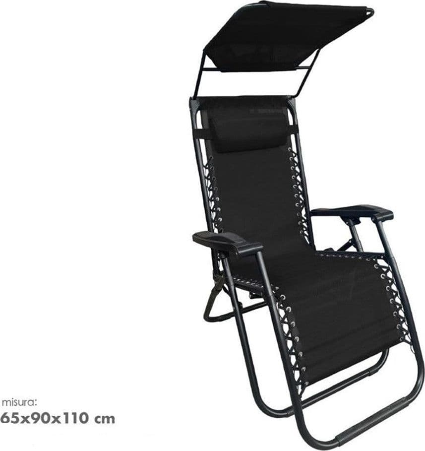 SEDIA SDRAIO CON PARASOLE IN TEXTILENE RECLINABILE PIEGHEVOLE CON POGGIATESTA 483015 in Lettini Trade Shop italia - Napoli, commercioVirtuoso.it