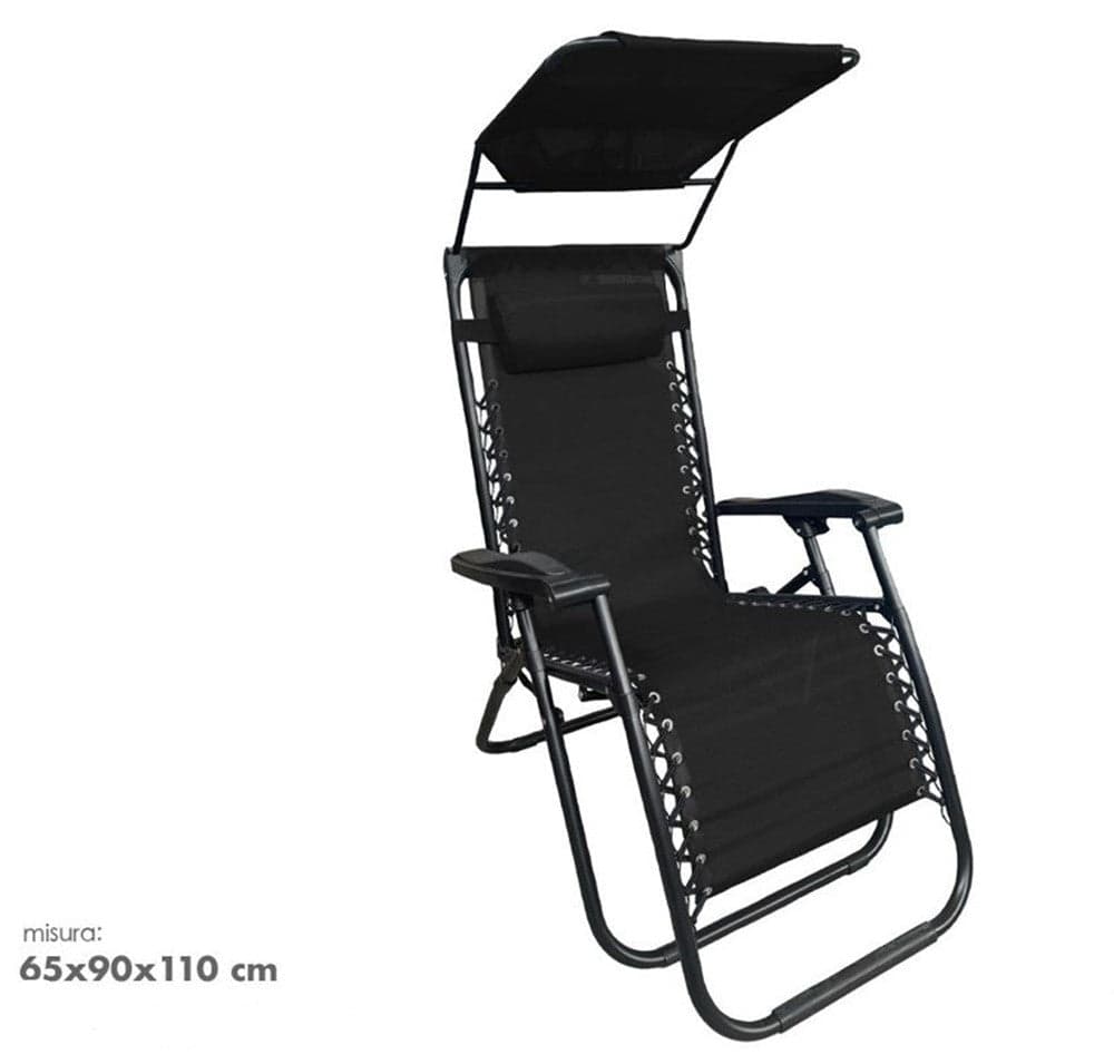 SEDIA SDRAIO CON PARASOLE IN TEXTILENE RECLINABILE PIEGHEVOLE CON POGGIATESTA 483015 in Lettini Trade Shop italia - Napoli, commercioVirtuoso.it