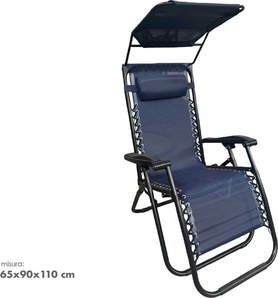 SEDIA SDRAIO CON PARASOLE IN TEXTILENE RECLINABILE PIEGHEVOLE CON POGGIATESTA 483015 in Lettini Trade Shop italia - Napoli, commercioVirtuoso.it