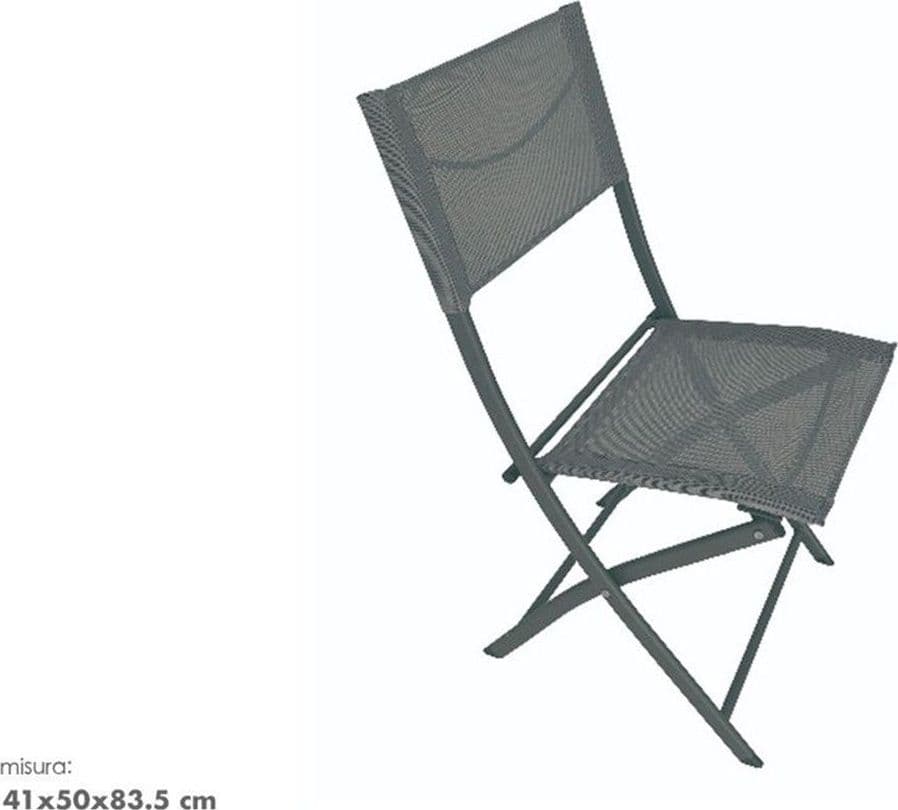 SEDIA SHARM IN FERRO TEXTILENE POLIPROPILENE GRIGIA 41X50X83.5CM PIEGHEVOLE 529005 in Sedie per tavolo da giardino Trade Shop italia - Napoli, commercioVirtuoso.it