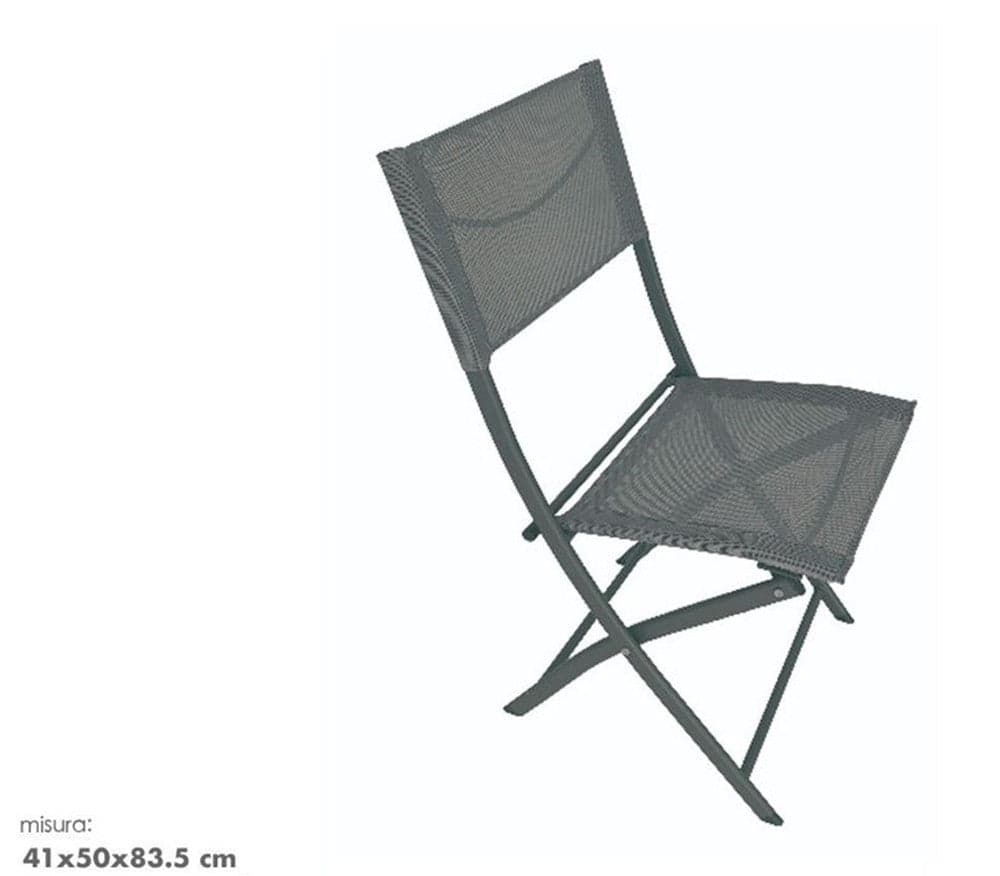 SEDIA SHARM IN FERRO TEXTILENE POLIPROPILENE GRIGIA 41X50X83.5CM PIEGHEVOLE 529005 in Sedie per tavolo da giardino Trade Shop italia - Napoli, commercioVirtuoso.it