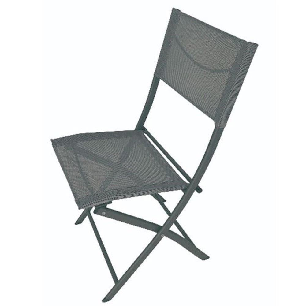Sedia Sharm In Ferro Textilene Polipropilene Grigia 41x50x83.5cm Pieghevole 529005