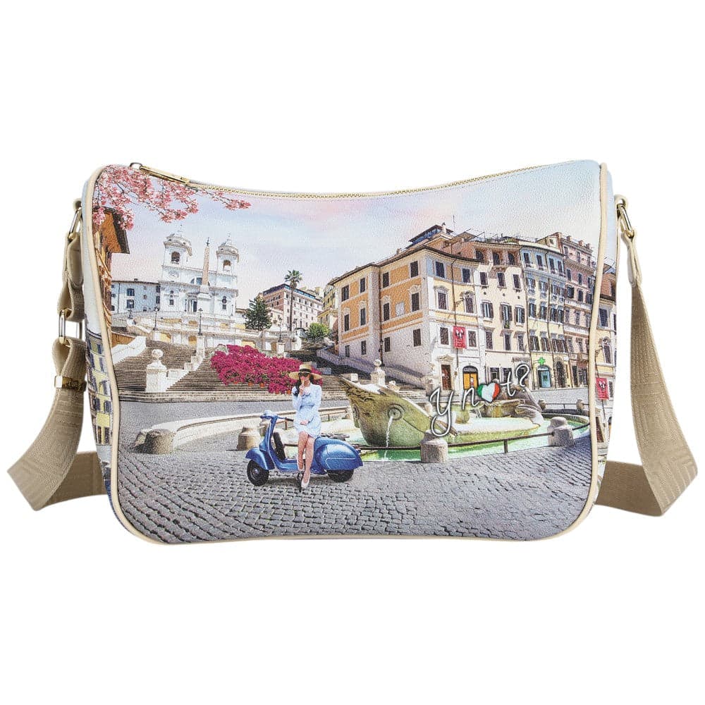 YNot borsa a tracolla shoulder bag stampa Vacanza Romana YES370S5
