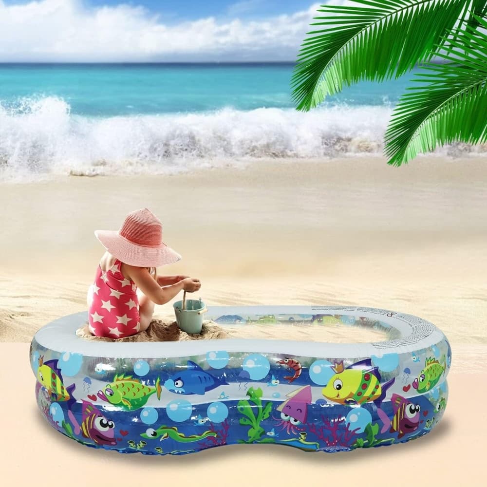 PISCINA GONFIABILE PER BAMBINI GIARDINO ESTATE DESIGN VITA MARINA 175X109X46CM 016089 in Piscinette per bambini Trade Shop italia - Napoli, commercioVirtuoso.it