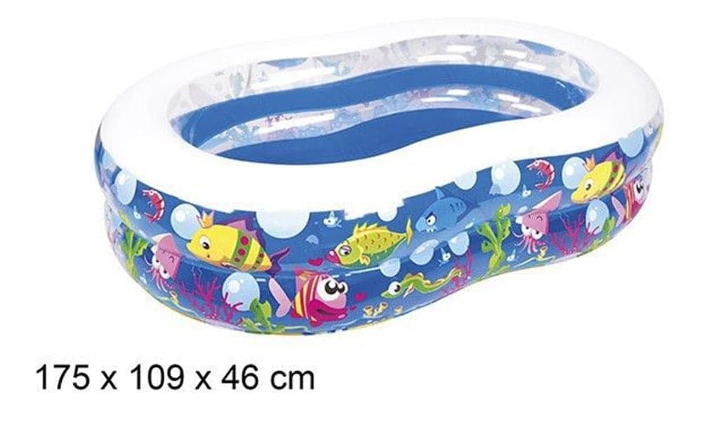 PISCINA GONFIABILE PER BAMBINI GIARDINO ESTATE DESIGN VITA MARINA 175X109X46CM 016089 in Piscinette per bambini Trade Shop italia - Napoli, commercioVirtuoso.it