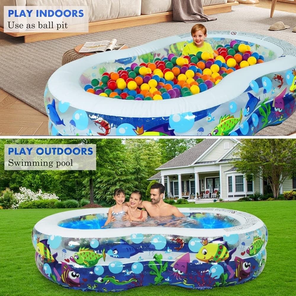 PISCINA GONFIABILE PER BAMBINI GIARDINO ESTATE DESIGN VITA MARINA 175X109X46CM 016089 in Piscinette per bambini Trade Shop italia - Napoli, commercioVirtuoso.it